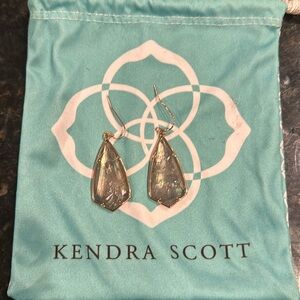 Kendra Scott Carla Semi- Precious Stone Drop Earrings - Grey Irridescent